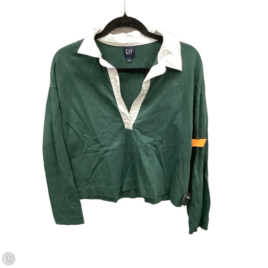 Top Long Sleeve By Gap In Green, Size: S