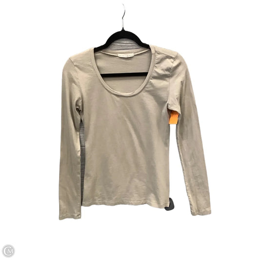 Top Long Sleeve Basic By Active Usa In Tan, Size: M
