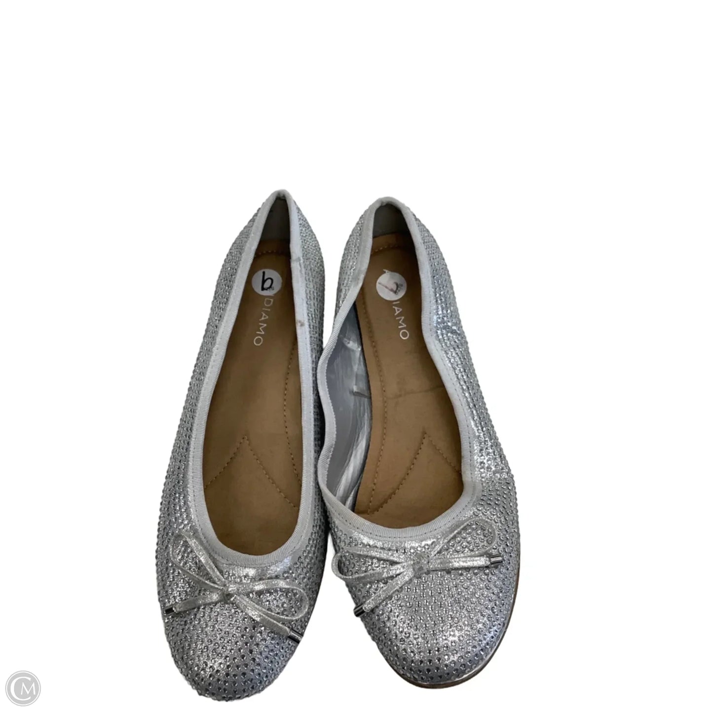 Shoes Flats By Andiano In Silver, Size: 9