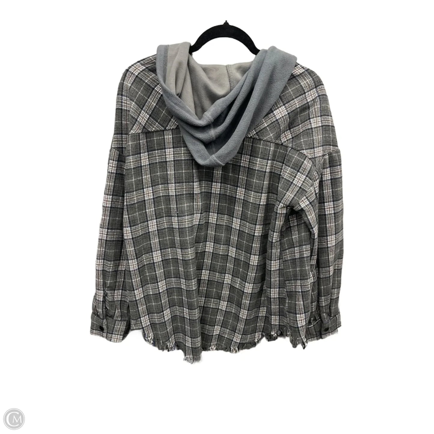 Top Long Sleeve By New In In Grey, Size: L