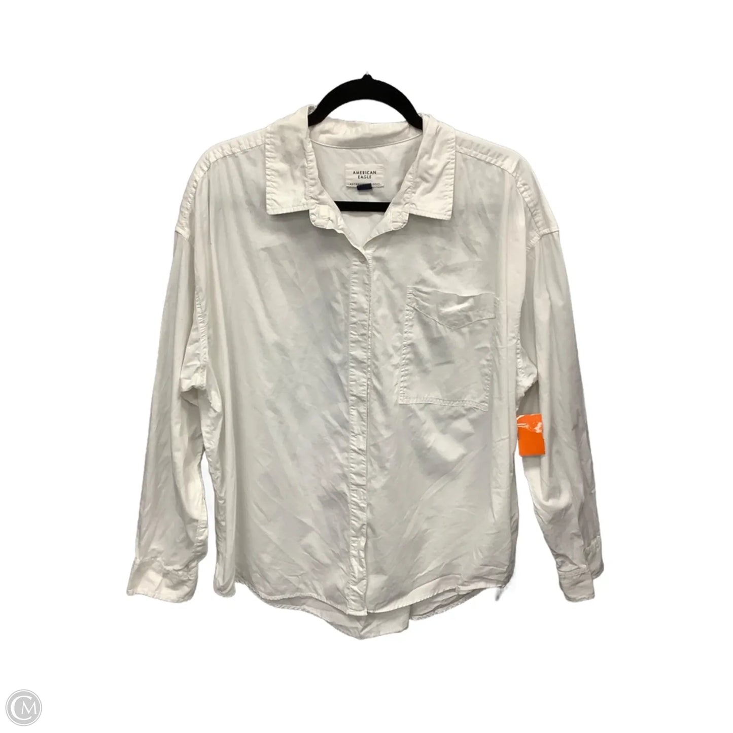 Top Long Sleeve By American Eagle In White, Size: L