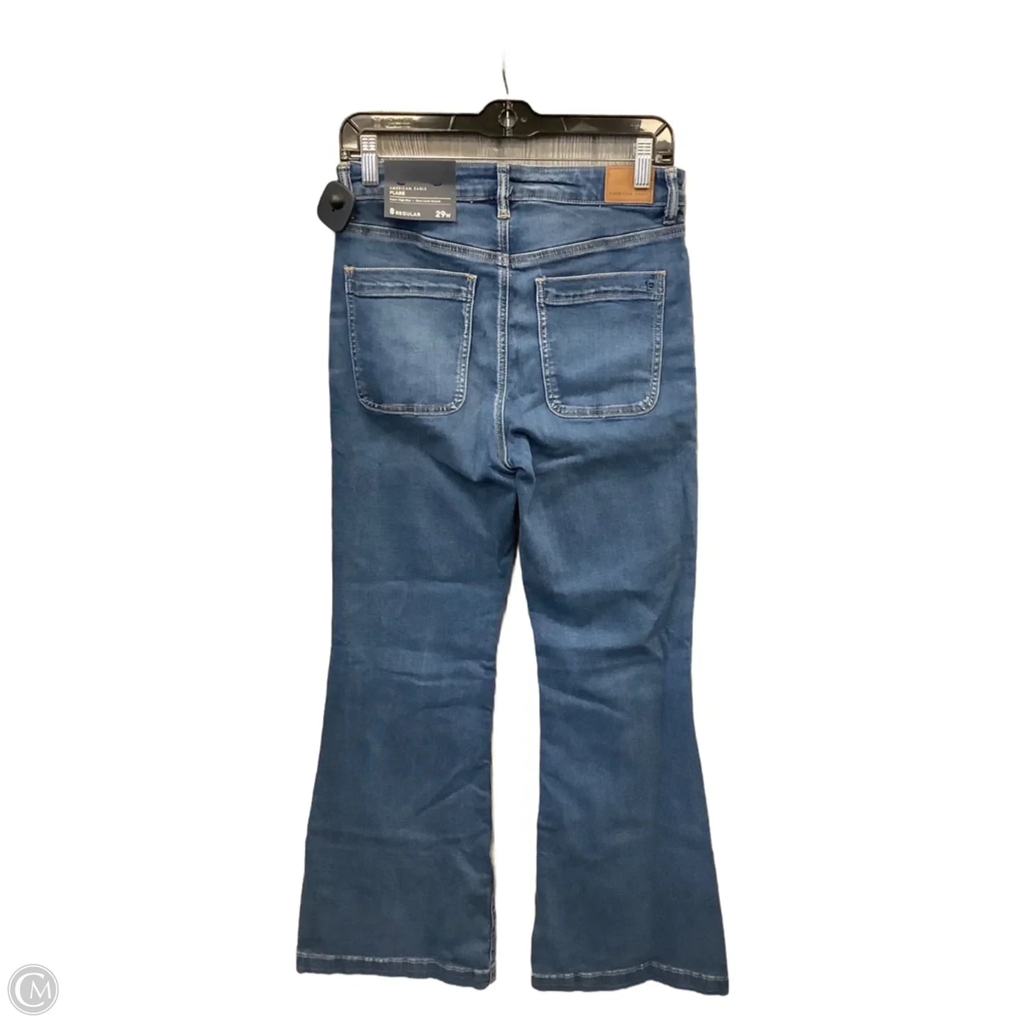Jeans Flared By American Eagle In Blue Denim, Size: 8