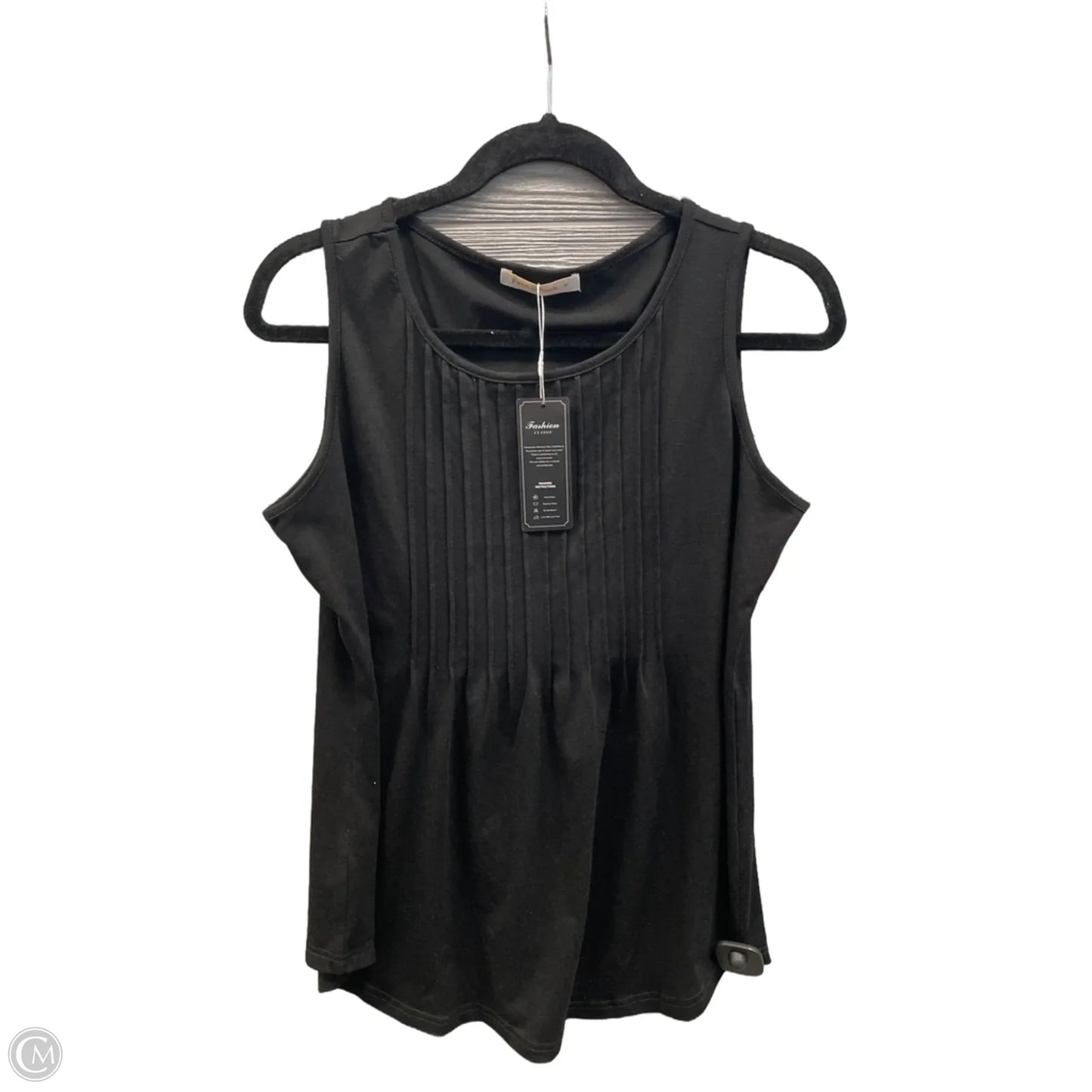 Top Sleeveless By Clothes Mentor In Black, Size: M