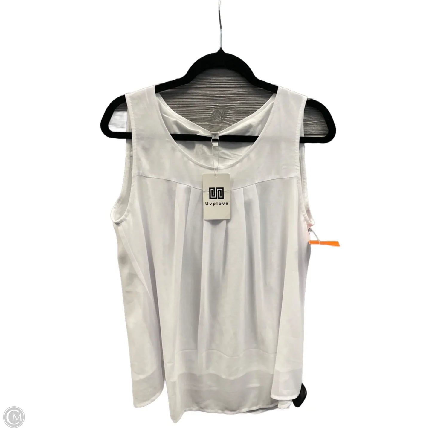 Top Sleeveless By Clothes Mentor In White, Size: M