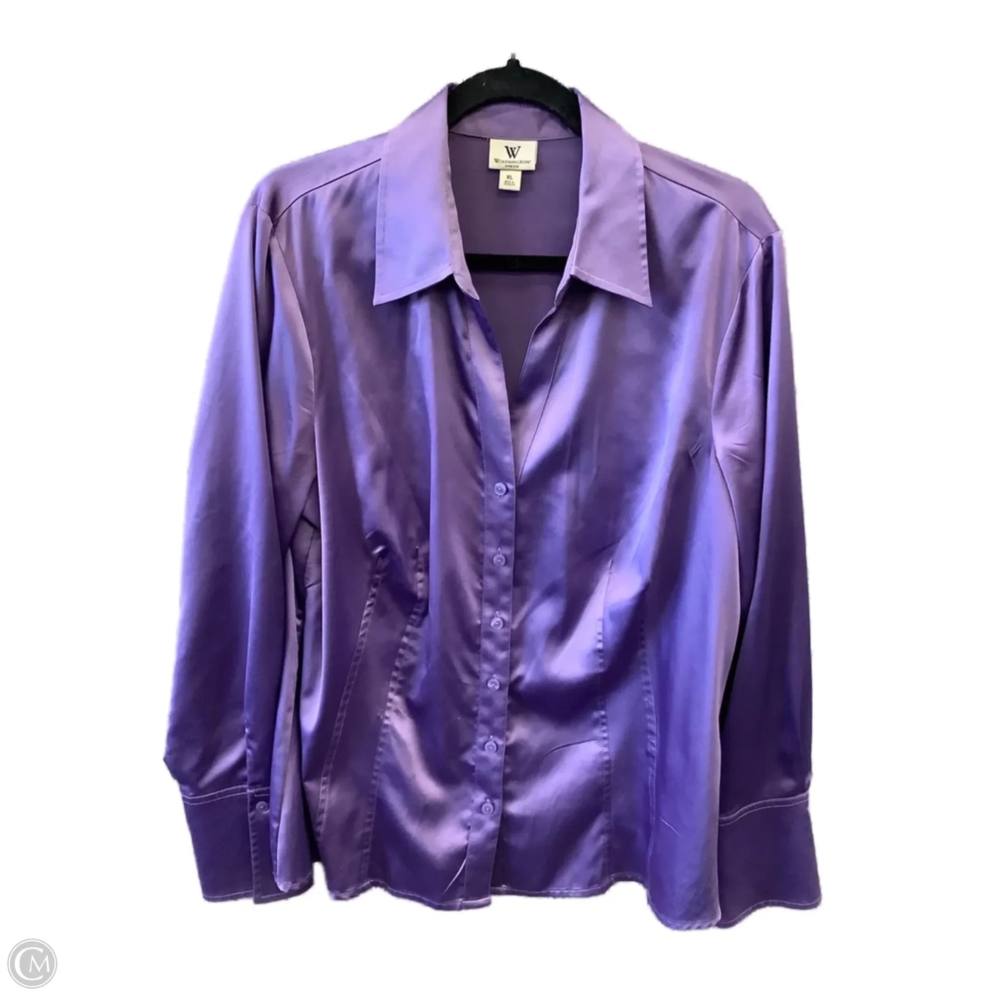 Top Long Sleeve By Worthington In Purple, Size: Xl