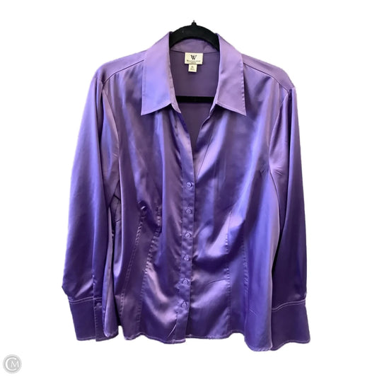Top Long Sleeve By Worthington In Purple, Size: Xl