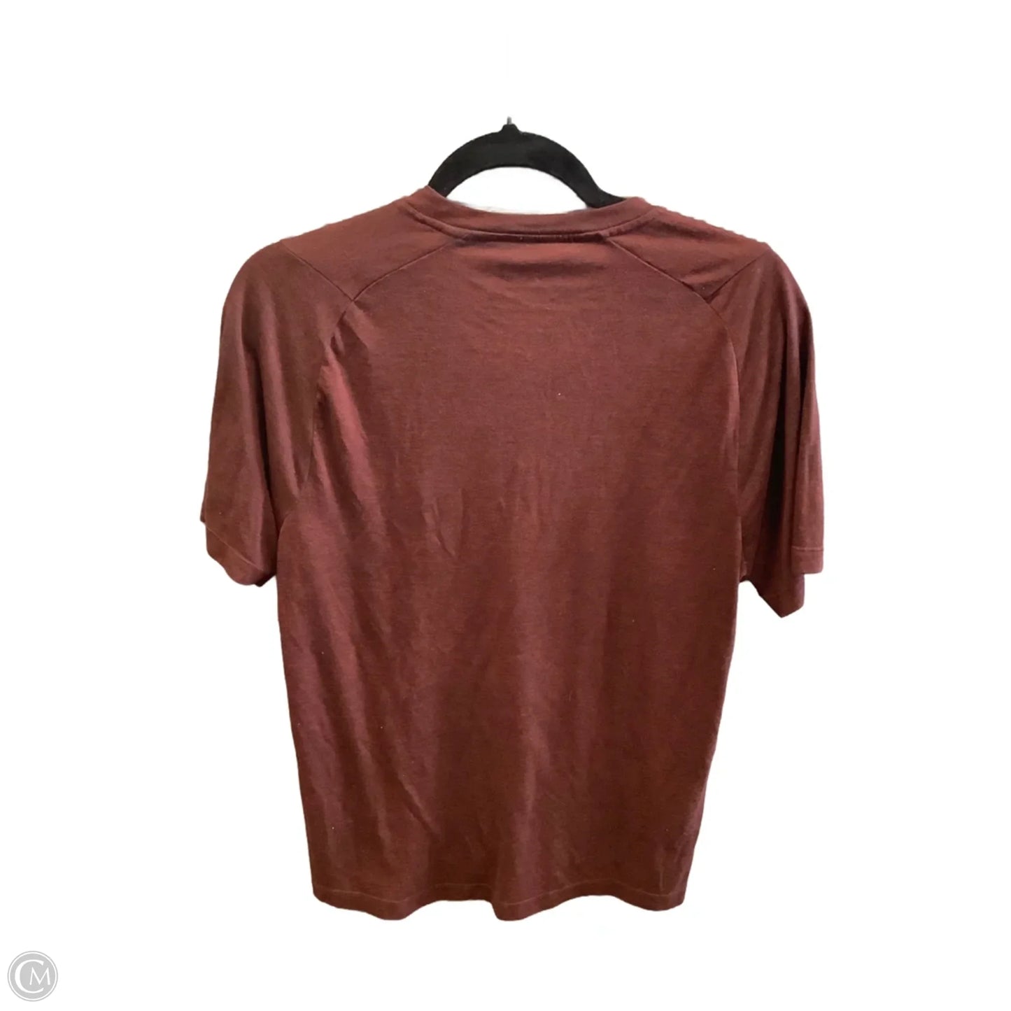 Athletic Top Short Sleeve By Adidas In Brown, Size: M