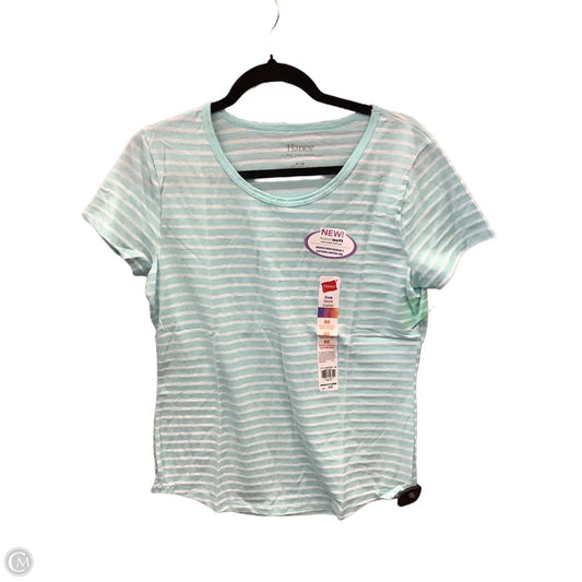 Top Short Sleeve By Hanes In Striped Pattern, Size: M
