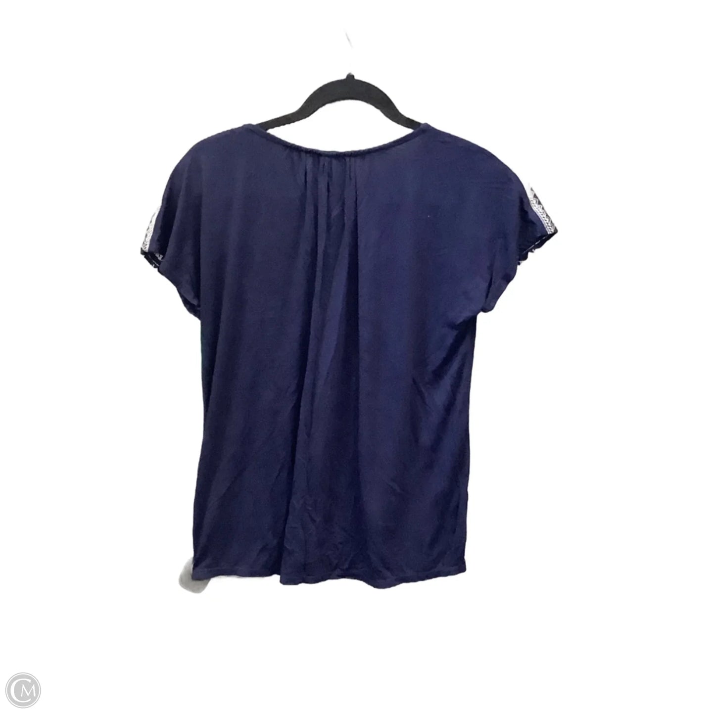Top Short Sleeve By Cable And Gauge In Blue, Size: Xs