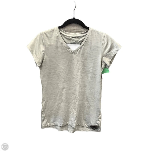 Athletic Top Short Sleeve By Asics In Grey, Size: S