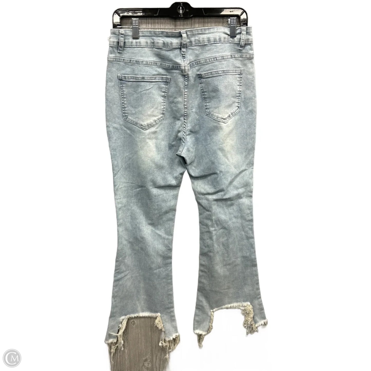 Jeans Flared By Shein In Blue Denim, Size: 12