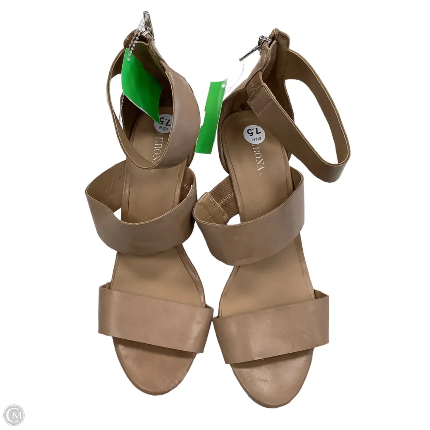 Sandals Heels Block By Merona In Brown, Size: 7.5
