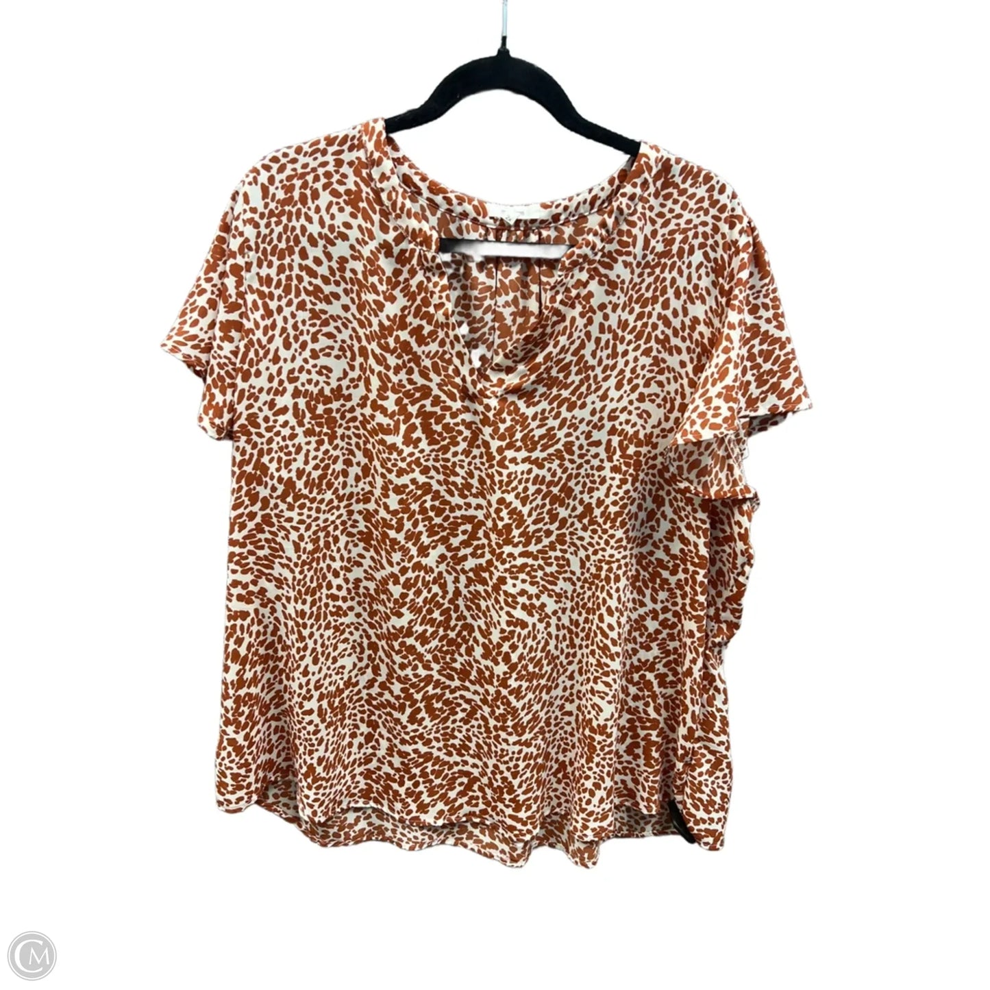 Top Short Sleeve By Maurices In Orange, Size: 2x