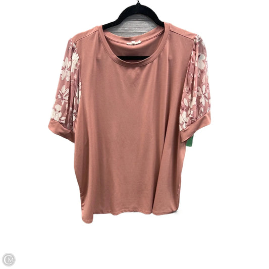 Top Short Sleeve By Maurices In Pink, Size: 2x