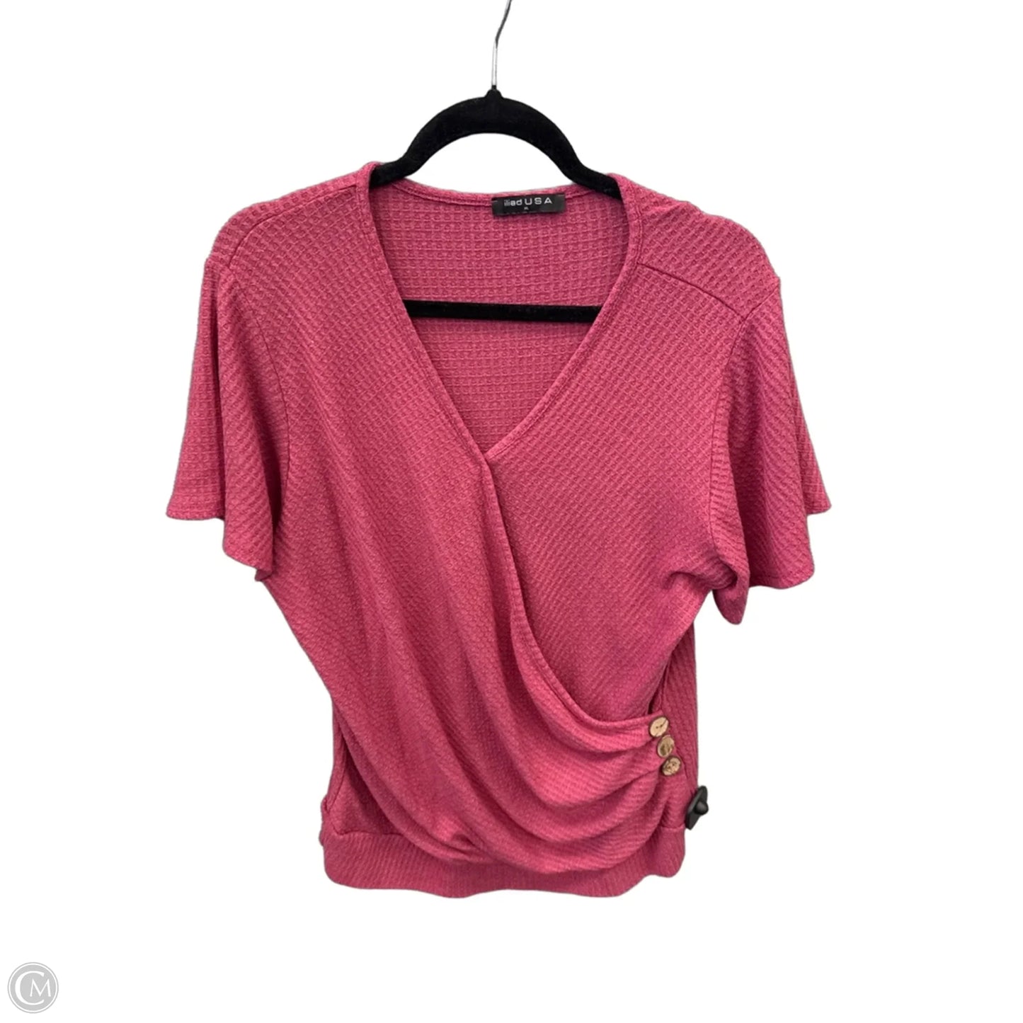 Top Short Sleeve By Clothes Mentor In Pink, Size: Xl