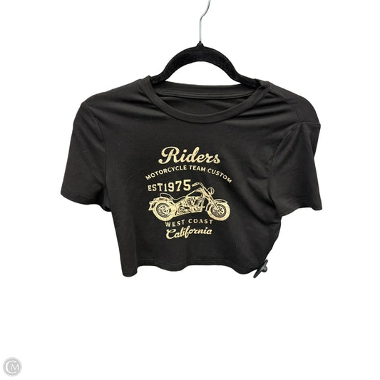 Top Short Sleeve By Shein In Black, Size: L