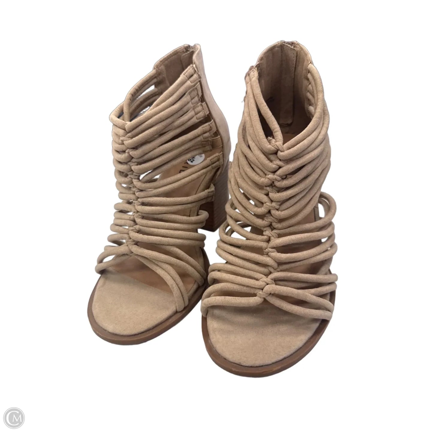 Sandals Heels Block By Torrid In Brown, Size: 6.5