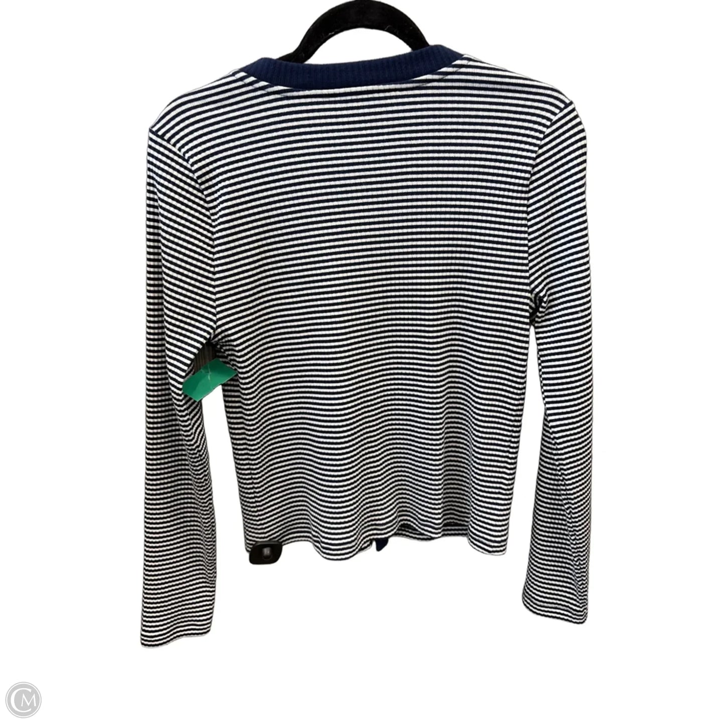 Cardigan By Loft In Striped Pattern, Size: L