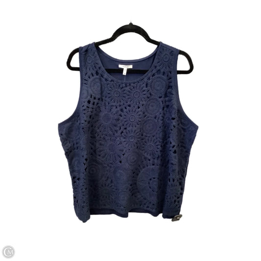 Top Sleeveless By Maurices In Blue, Size: 3x
