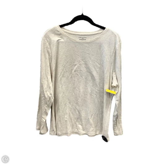 Top Long Sleeve Basic By Lane Bryant In Cream, Size: 2x