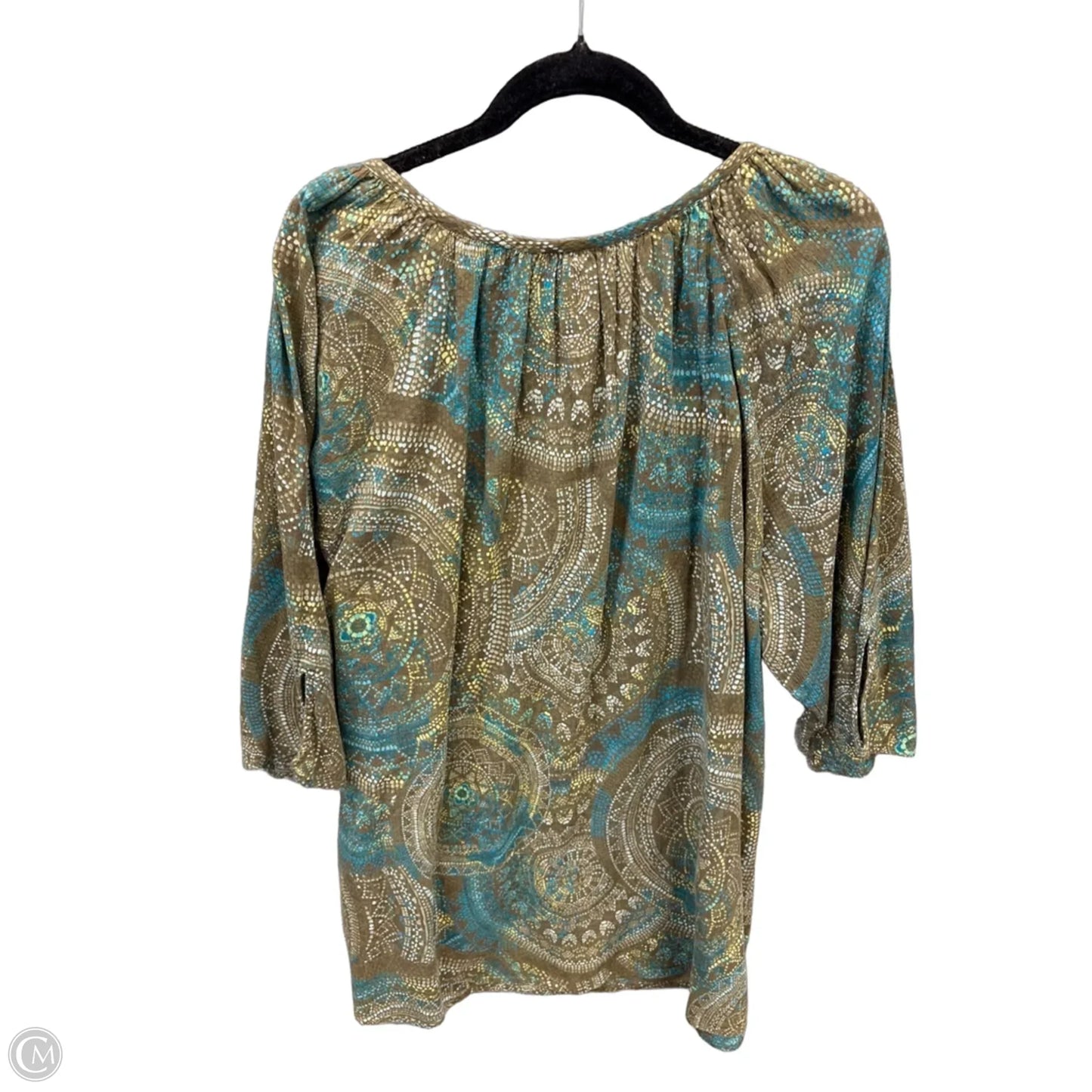 Top 3/4 Sleeve By Catherines In Green, Size: 2x