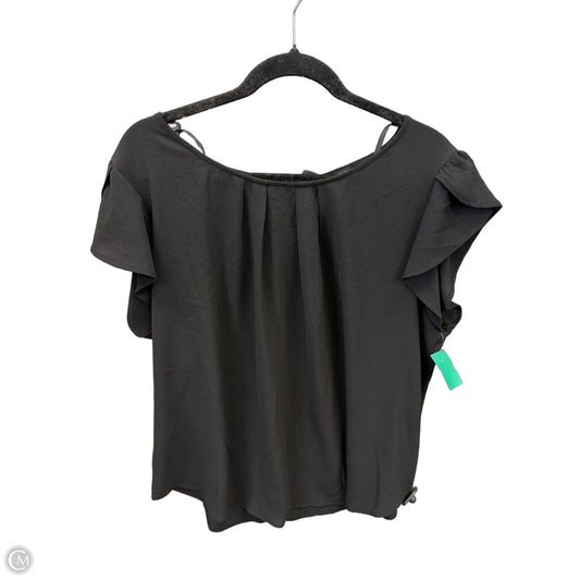 Top Short Sleeve By Clothes Mentor In Black, Size: 3x