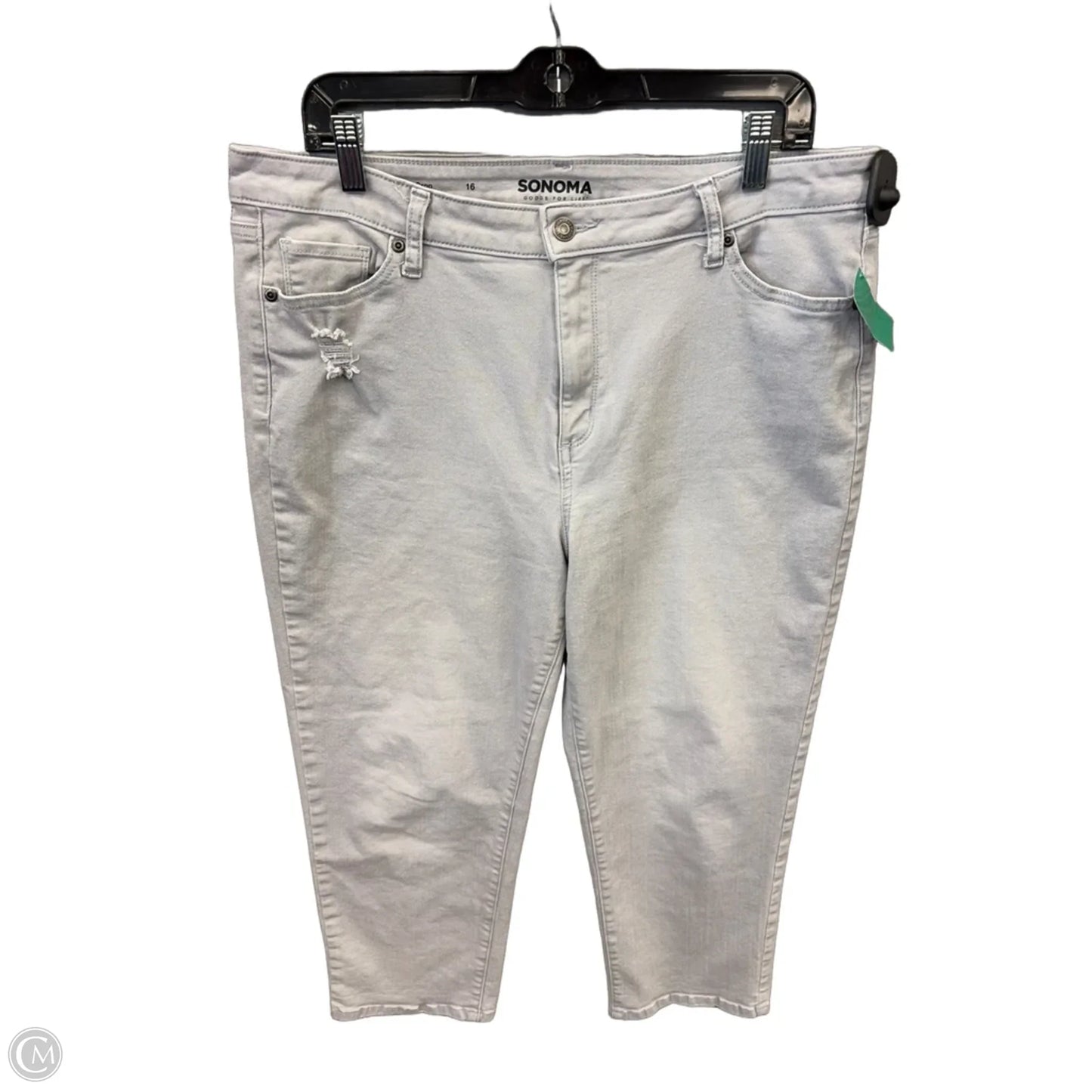 Pants Cropped By Sonoma In Grey, Size: 16