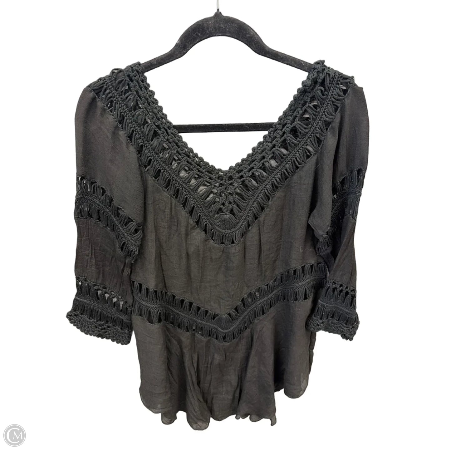 Swimwear Cover-up By Clothes Mentor In Black, Size: S