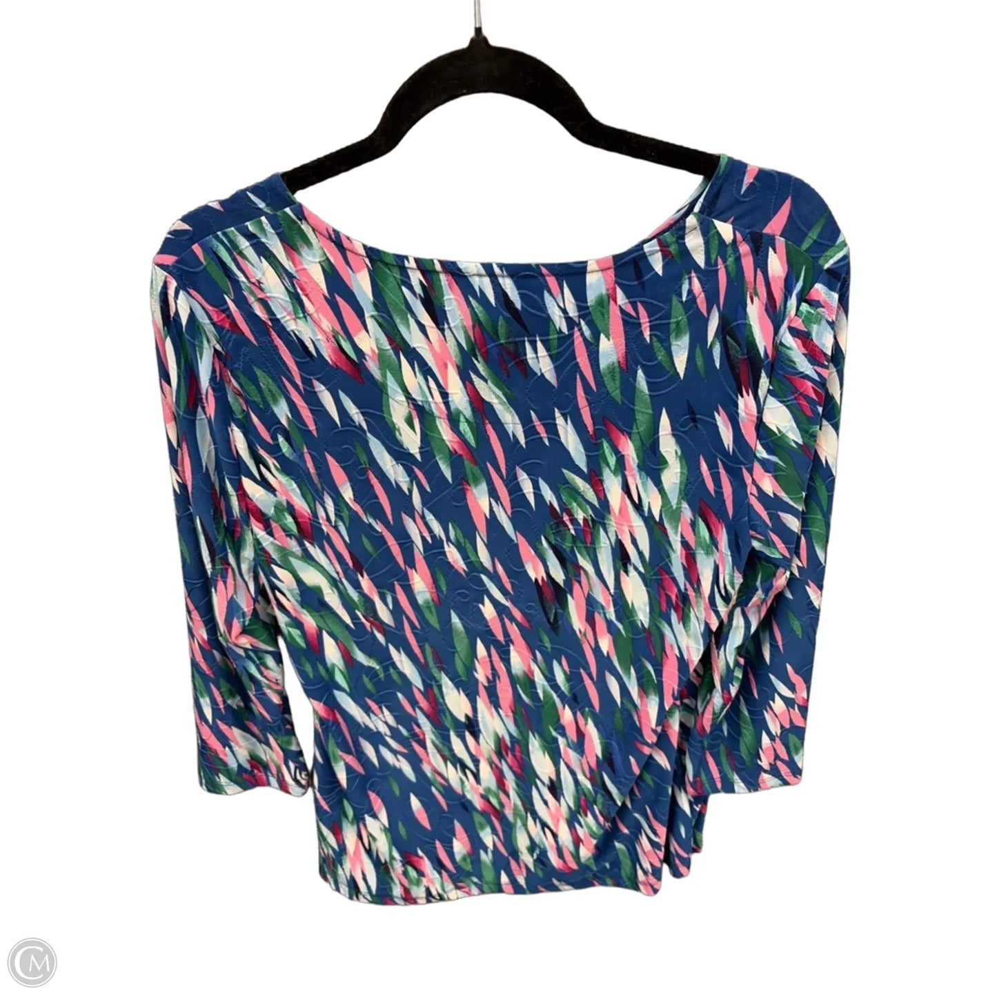 Top 3/4 Sleeve By Jm Collections In Blue, Size: M
