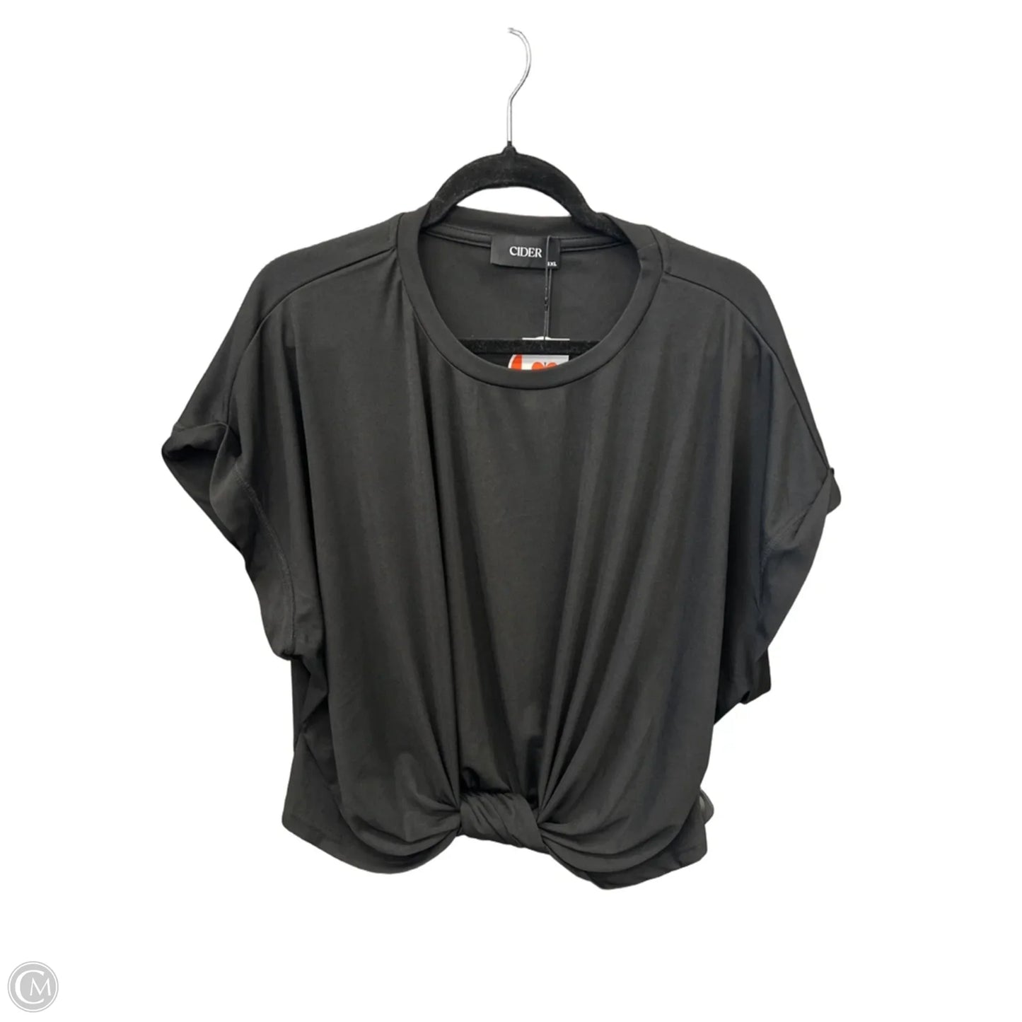 Top Short Sleeve By Cider In Black, Size: 3x