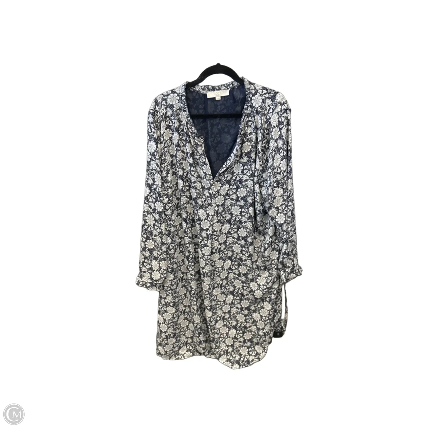 Dress Casual Midi By Loft In Blue, Size: 3x