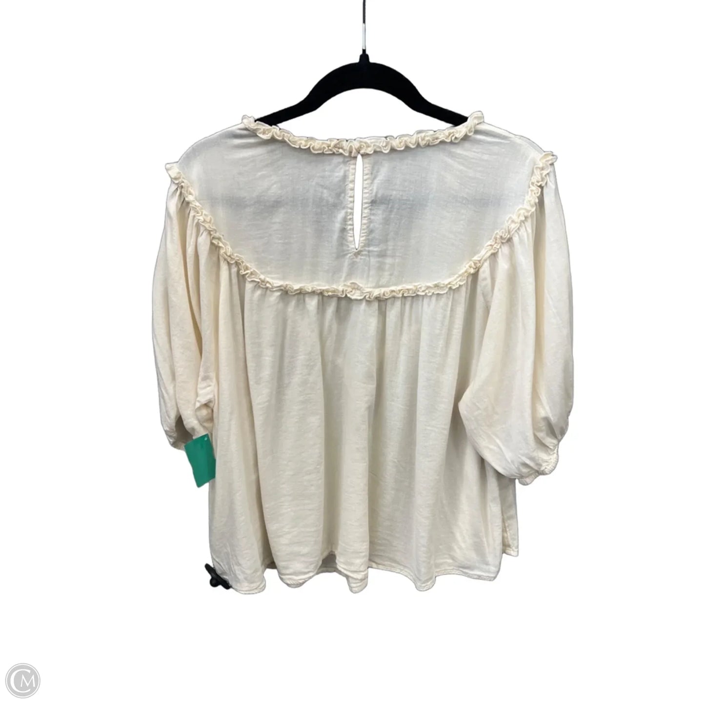Top Short Sleeve By Old Navy In Cream, Size: L