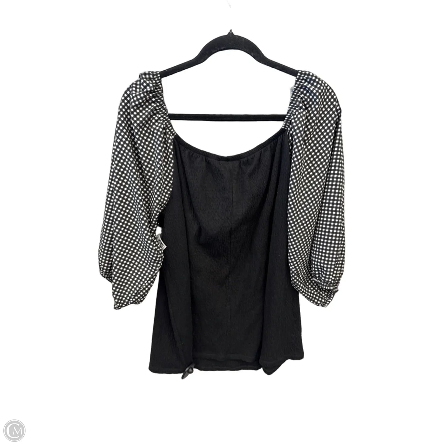Top 3/4 Sleeve By Cato In Black, Size: Xl