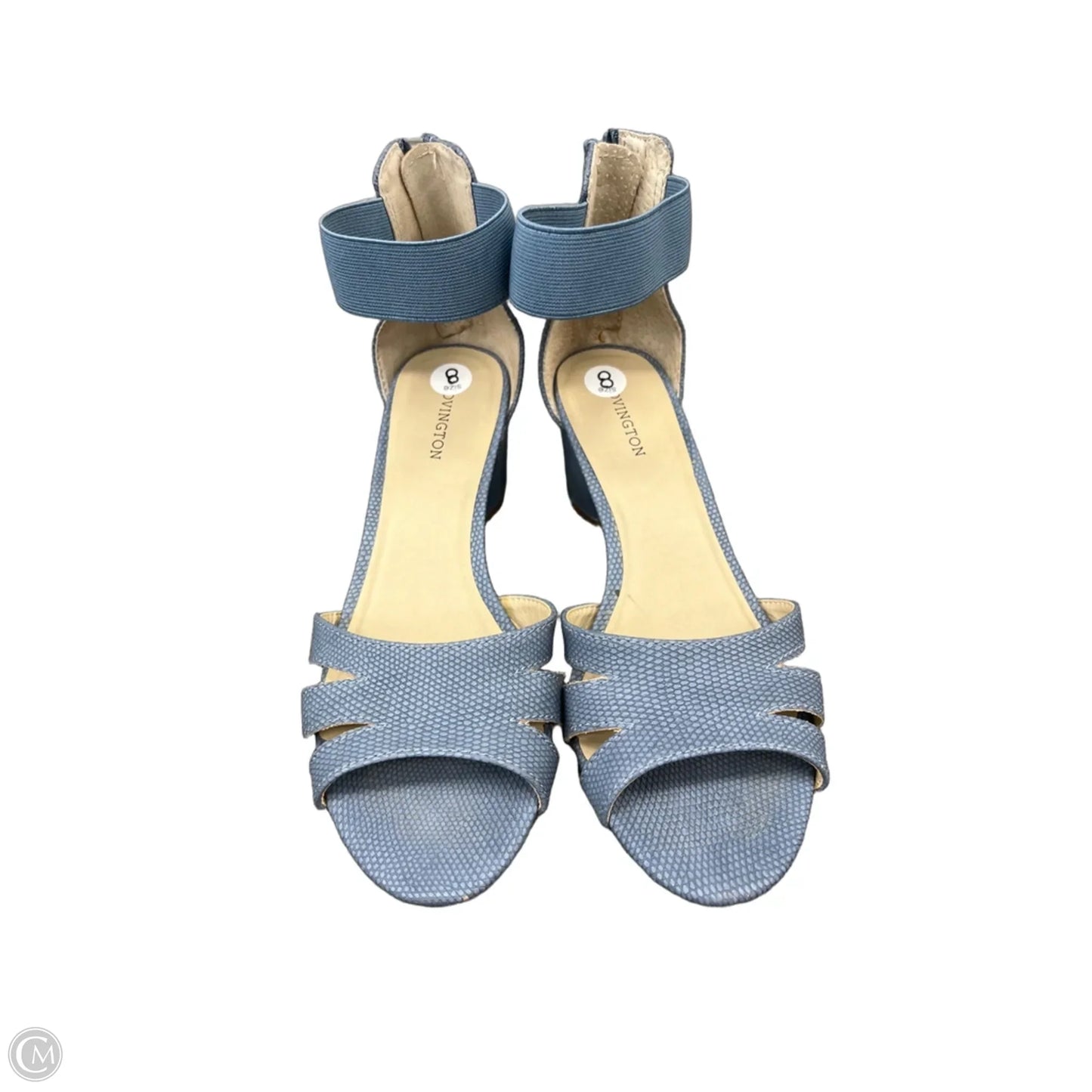Sandals Heels Block By Covington In Blue, Size: 8