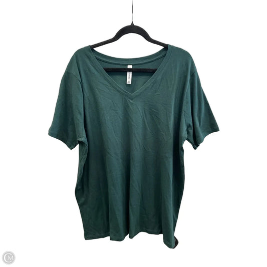 Top Short Sleeve Basic By Zenana Outfitters In Green, Size: 3x