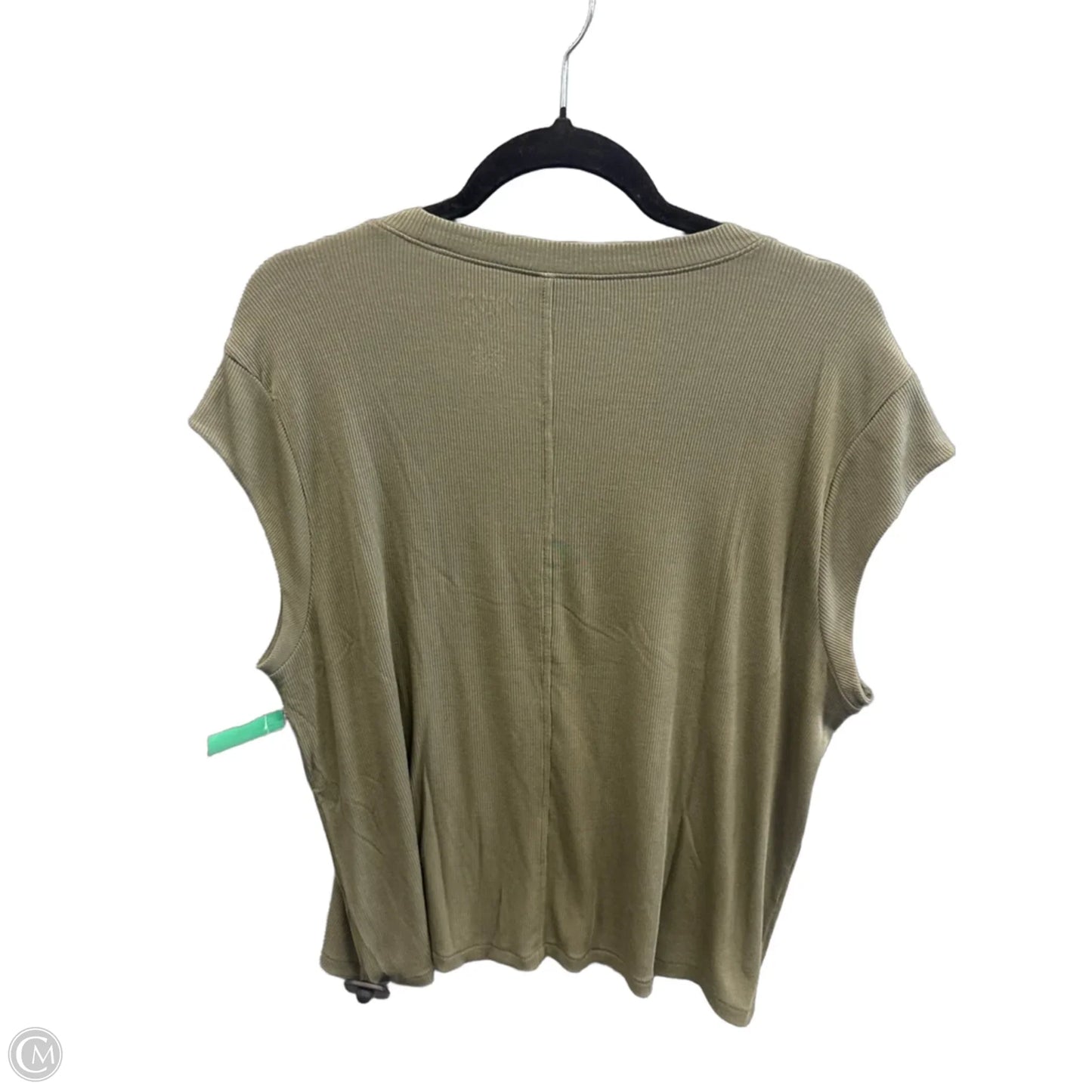 Top Short Sleeve Basic By American Eagle In Green, Size: L