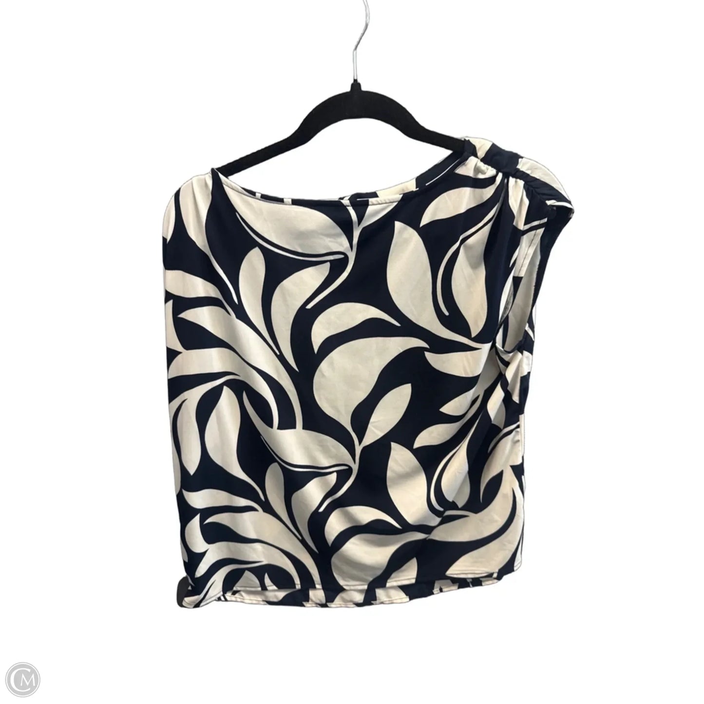 Top Sleeveless By Ann Taylor In Blue & White, Size: M