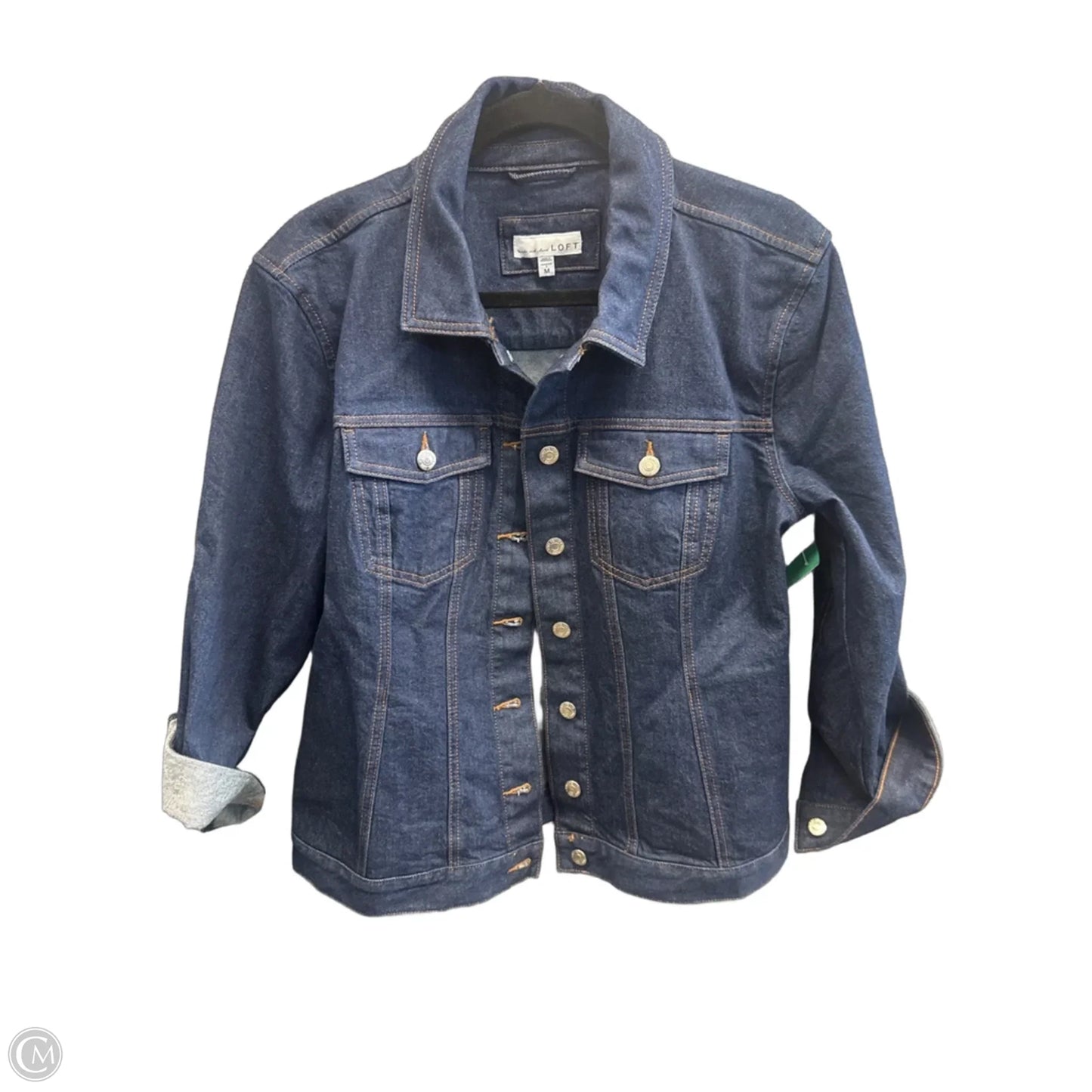 Jacket Denim By Loft In Blue Denim, Size: M