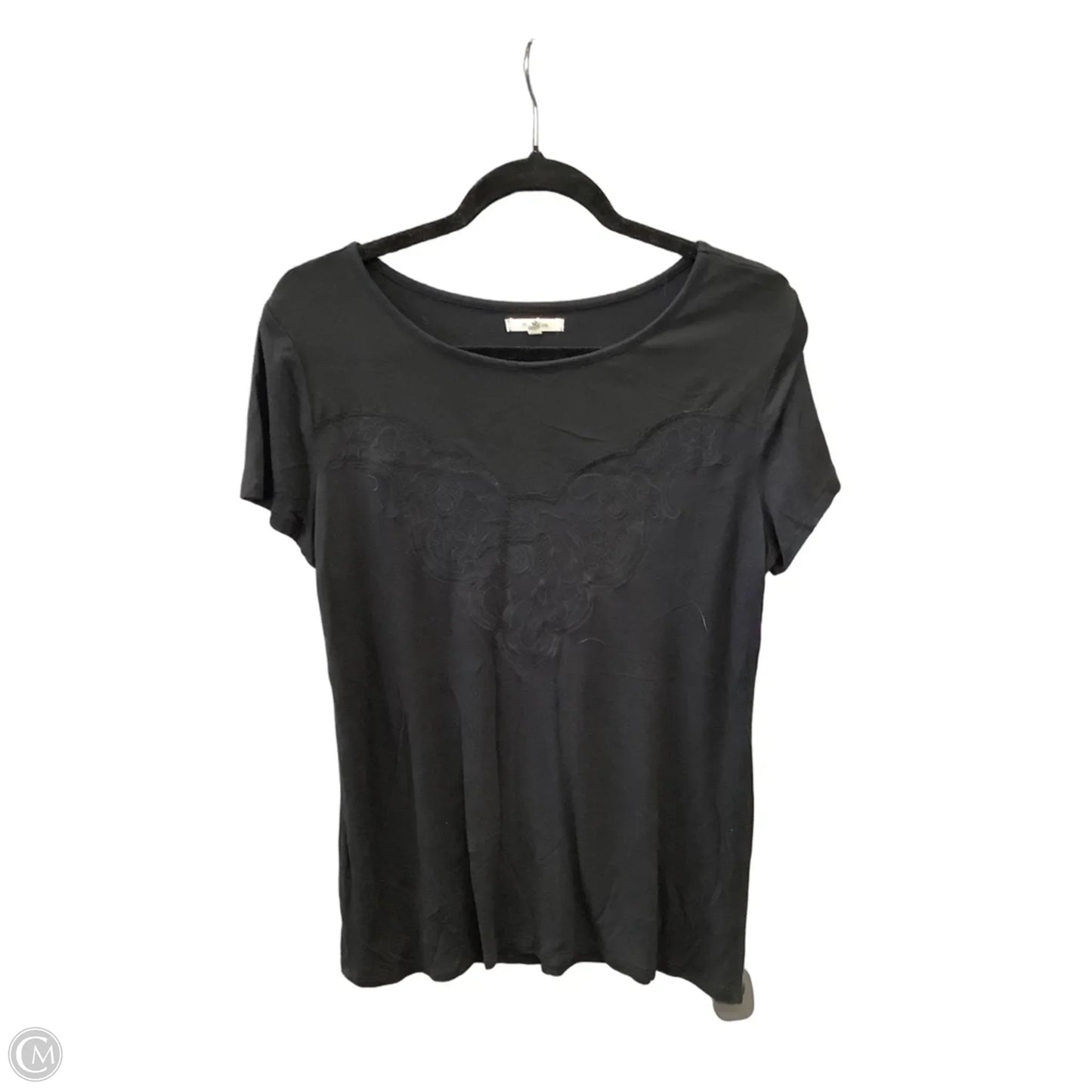 Top Short Sleeve By Maurices In Black, Size: M