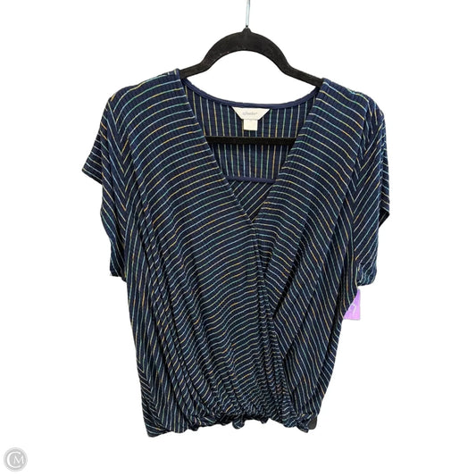 Top Short Sleeve By Cj Banks In Striped Pattern, Size: 2x