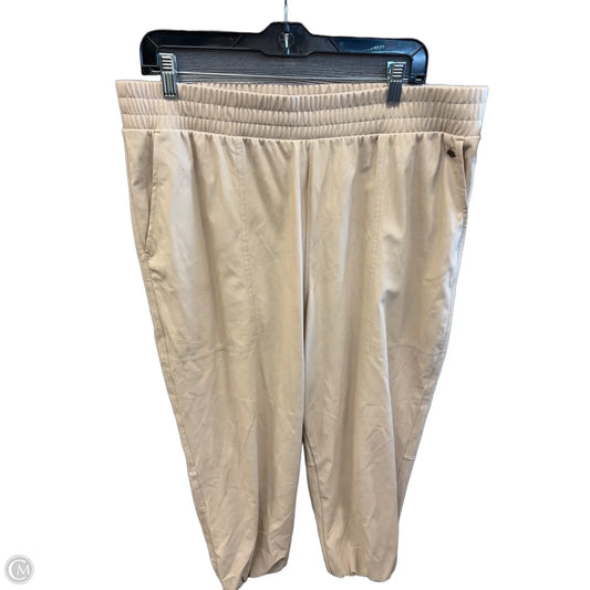 Athletic Pants By Calia In Tan, Size: Xl