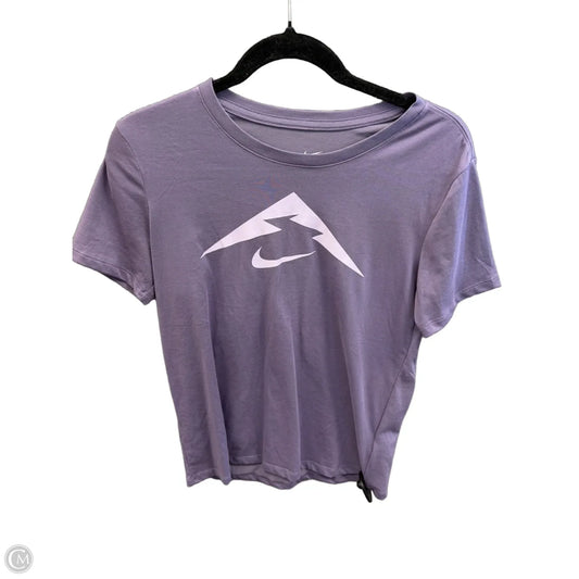 Top Short Sleeve By Nike In Purple, Size: Sp