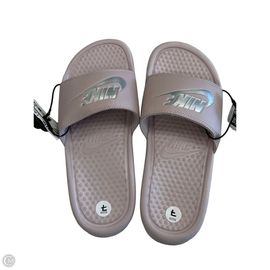 Sandals Flats By Nike In Pink, Size: 7