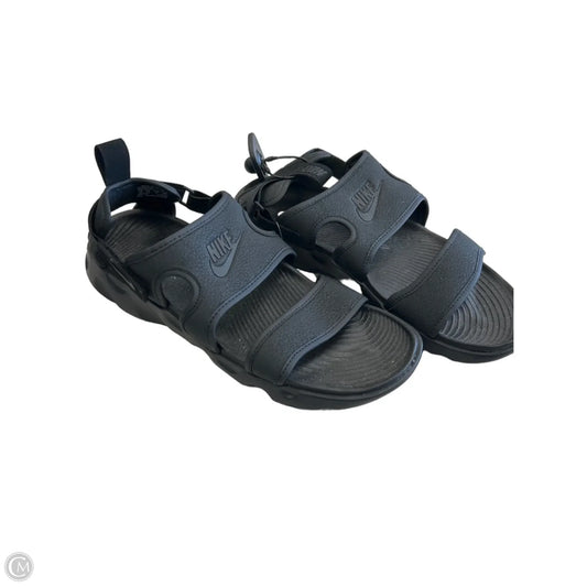Sandals Flats By Nike In Black, Size: 10