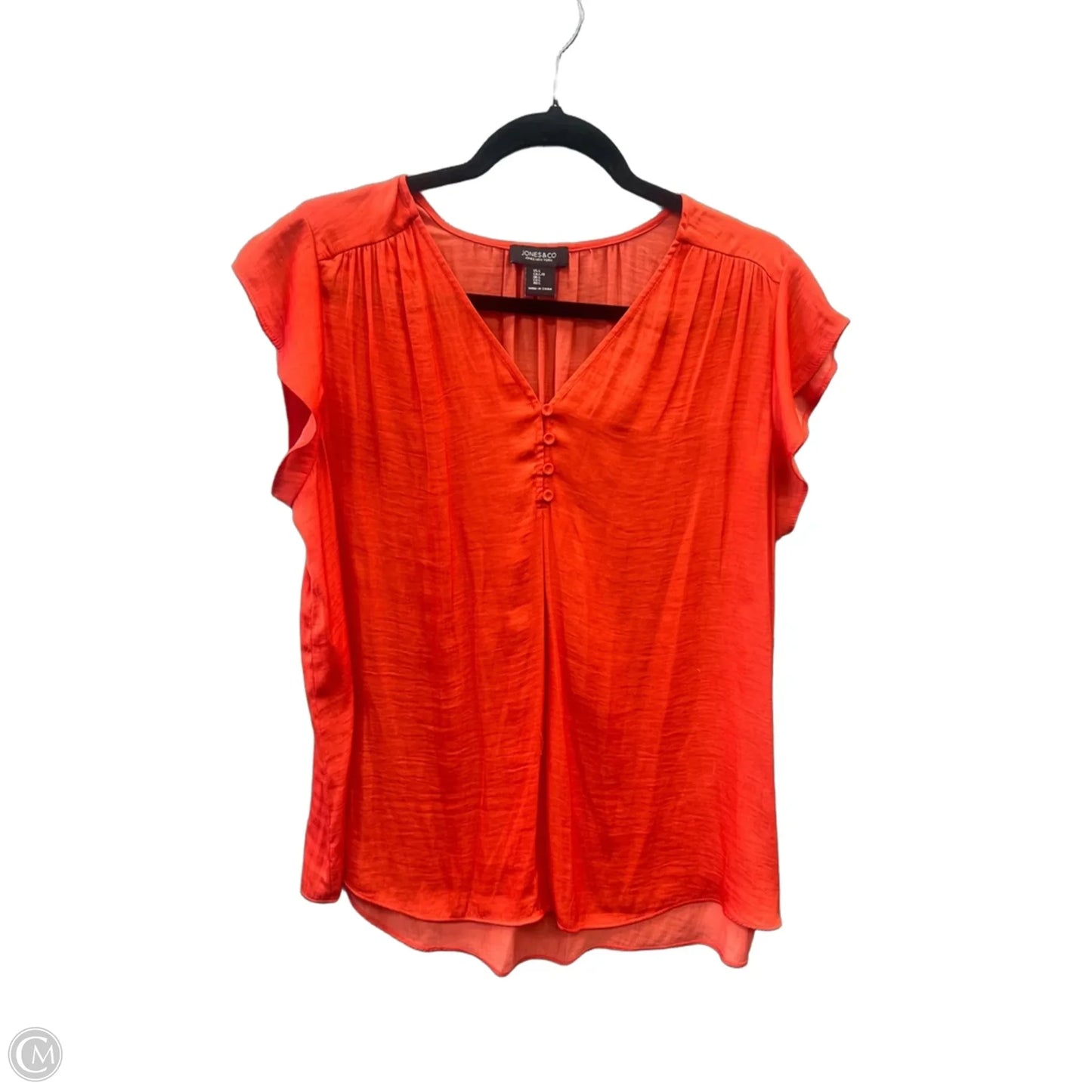 Tunic Short Sleeve By Jones And Co In Red, Size: L