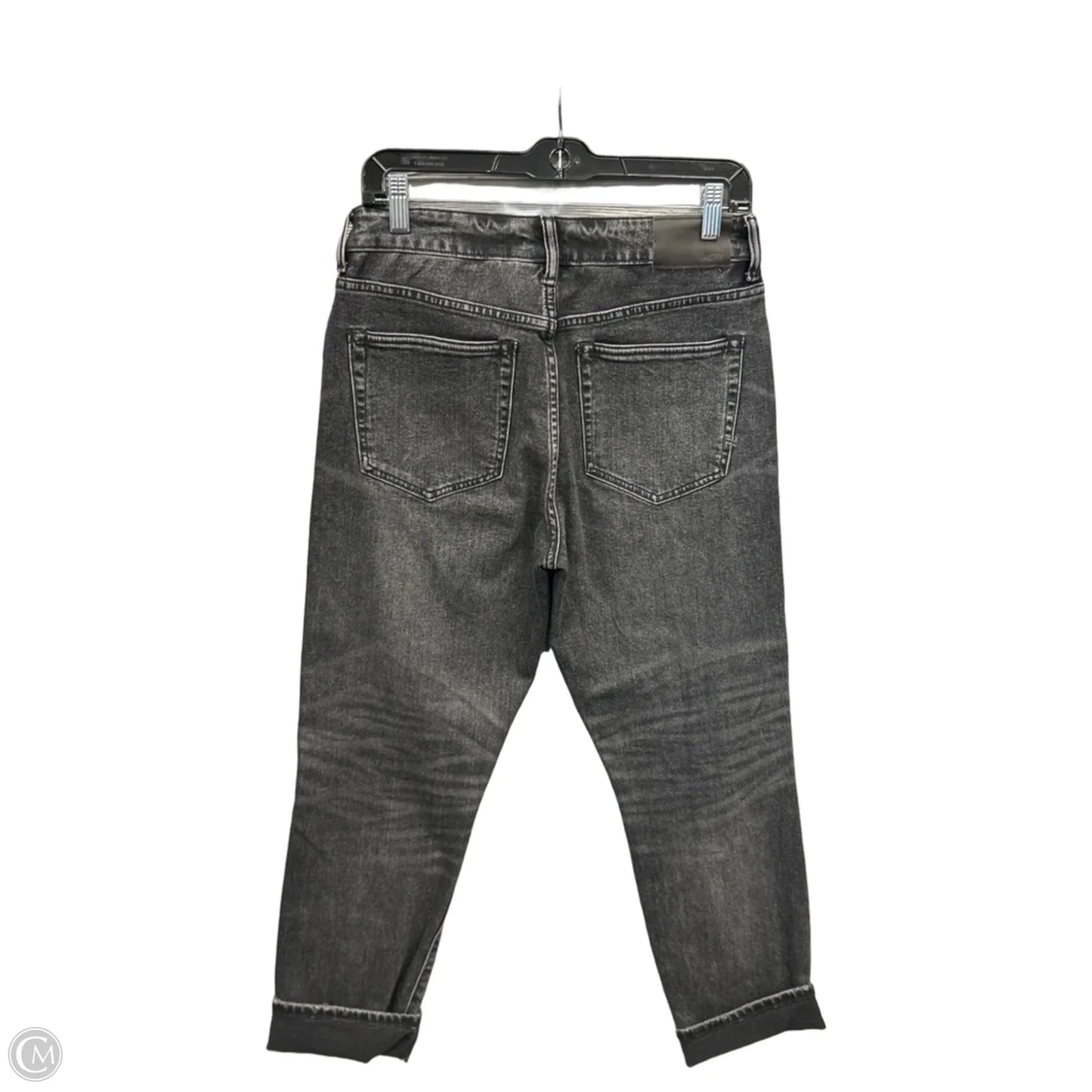 Jeans Straight By American Eagle In Black Denim, Size: 6