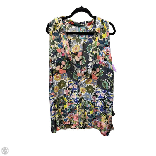 Tunic Sleeveless By Johnny Was In Floral Print, Size: S