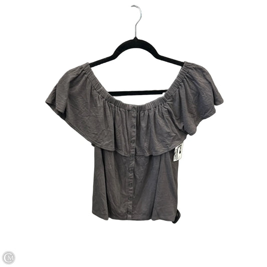 Top Short Sleeve By American Eagle In Grey, Size: M