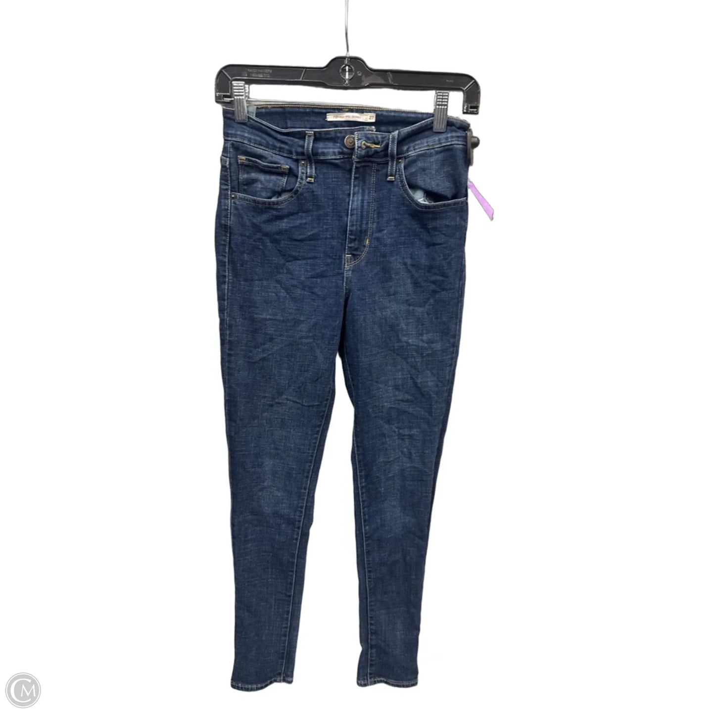 Jeans Skinny By Levis In Blue Denim, Size: 4