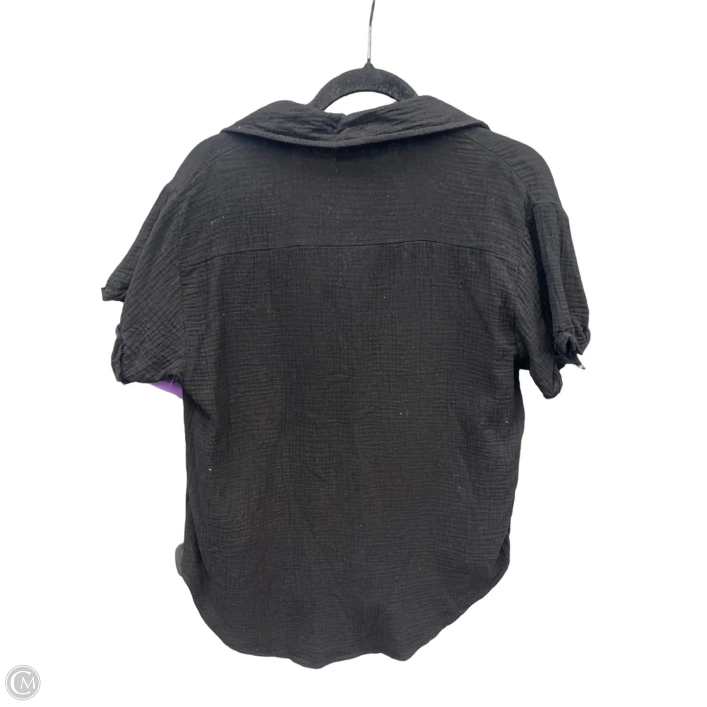 Tunic Short Sleeve By Pink Lily In Black, Size: S
